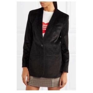 Madewell Black Velvet Blazer, Size 4